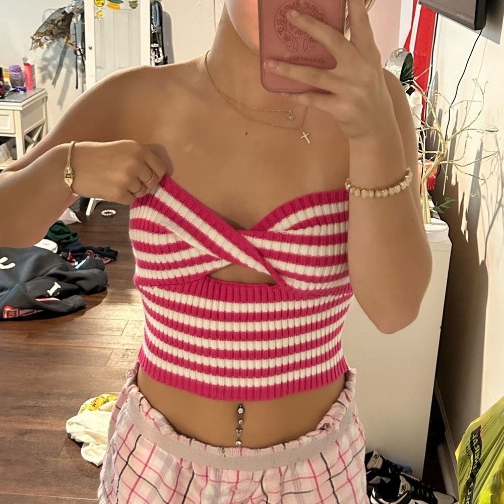 striped tubetop